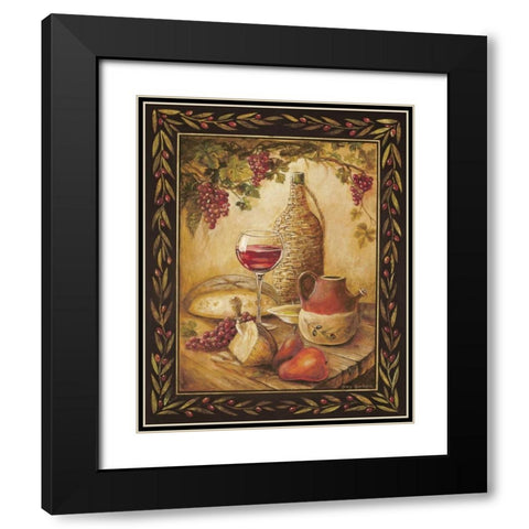 Tuscan Table - Chianti Black Modern Wood Framed Art Print with Double Matting by Gorham, Gregory