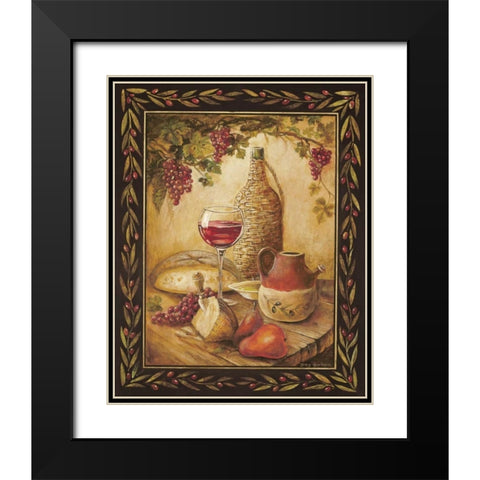 Tuscan Table - Chianti Black Modern Wood Framed Art Print with Double Matting by Gorham, Gregory