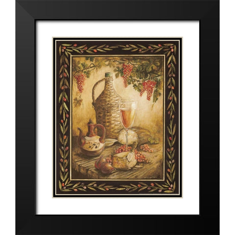Tuscan Table - Orvieto Black Modern Wood Framed Art Print with Double Matting by Gorham, Gregory