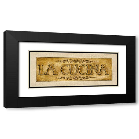 Cucina Black Modern Wood Framed Art Print with Double Matting by Gorham, Gregory
