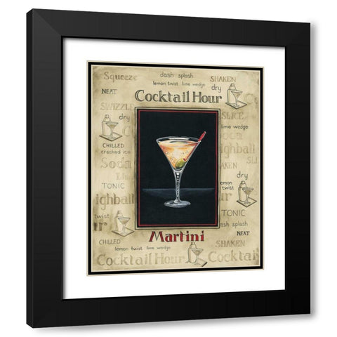 Martini Black Modern Wood Framed Art Print with Double Matting by Gorham, Gregory