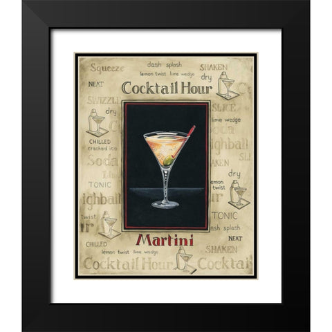 Martini Black Modern Wood Framed Art Print with Double Matting by Gorham, Gregory