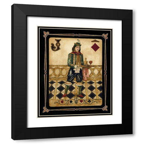 Harlequin Jack Black Modern Wood Framed Art Print with Double Matting by Gorham, Gregory