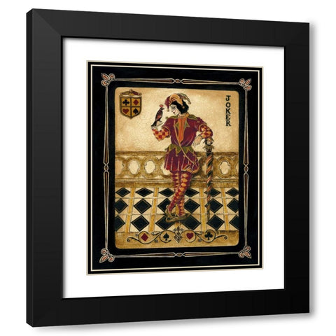 Harlequin Joker Black Modern Wood Framed Art Print with Double Matting by Gorham, Gregory