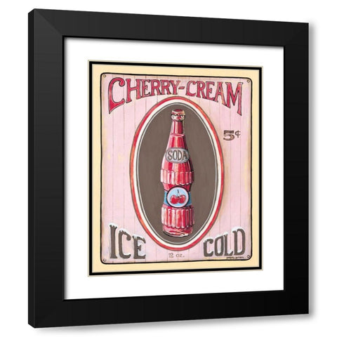 Cherry Cream Black Modern Wood Framed Art Print with Double Matting by Gorham, Gregory