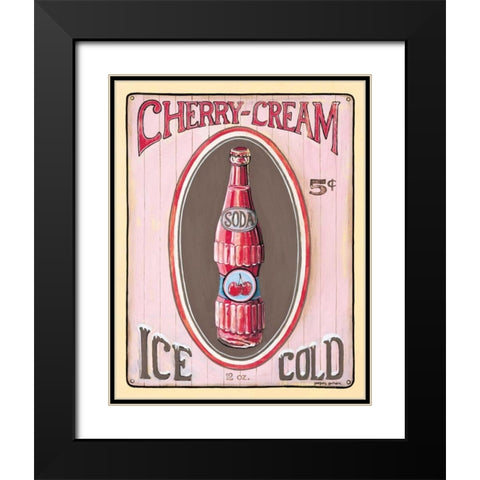 Cherry Cream Black Modern Wood Framed Art Print with Double Matting by Gorham, Gregory