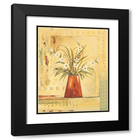 Red Vase Black Modern Wood Framed Art Print with Double Matting by Gorham, Gregory