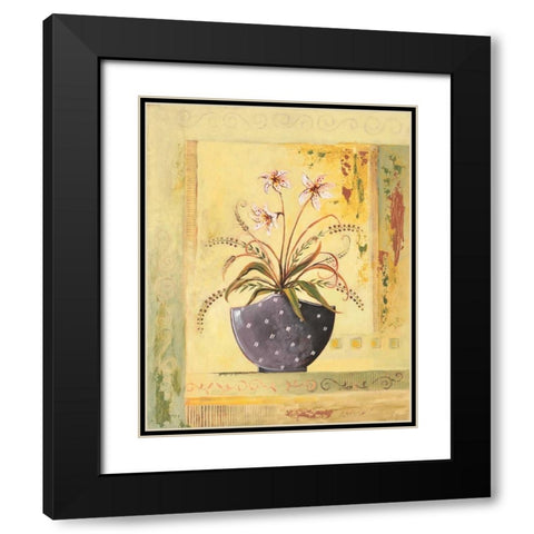 Purple Vase Black Modern Wood Framed Art Print with Double Matting by Gorham, Gregory