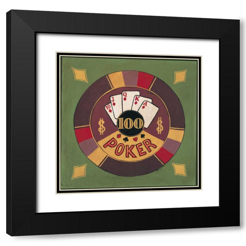 Poker - $I00 Black Modern Wood Framed Art Print with Double Matting by Gorham, Gregory