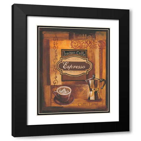 Italian Caffe Black Modern Wood Framed Art Print with Double Matting by Gorham, Gregory