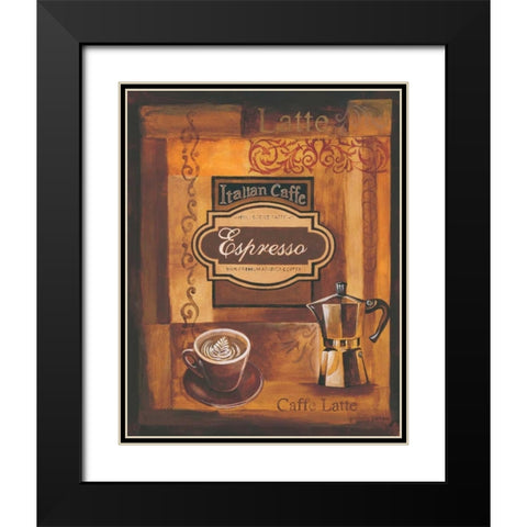 Italian Caffe Black Modern Wood Framed Art Print with Double Matting by Gorham, Gregory