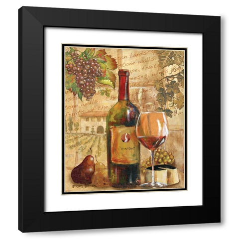 Wine Collage I Black Modern Wood Framed Art Print with Double Matting by Gorham, Gregory
