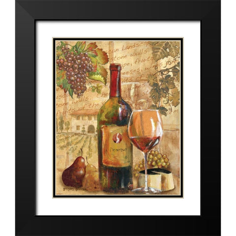 Wine Collage I Black Modern Wood Framed Art Print with Double Matting by Gorham, Gregory