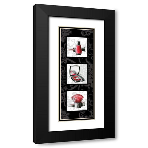 Fashion Trio I Black Modern Wood Framed Art Print with Double Matting by Gorham, Gregory
