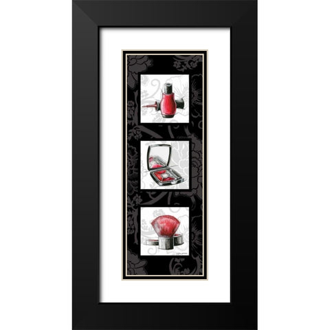 Fashion Trio I Black Modern Wood Framed Art Print with Double Matting by Gorham, Gregory