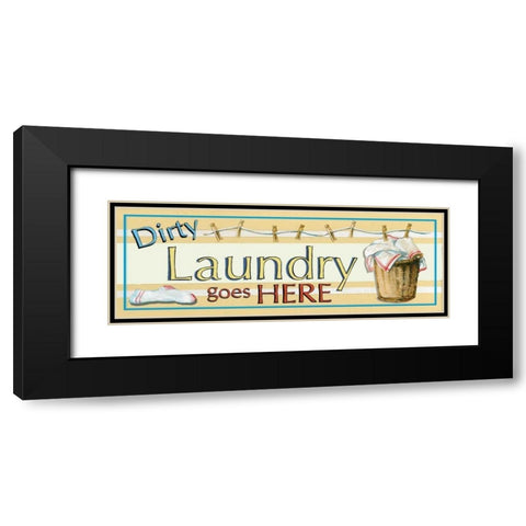 Dirty Laundry Black Modern Wood Framed Art Print with Double Matting by Gorham, Gregory