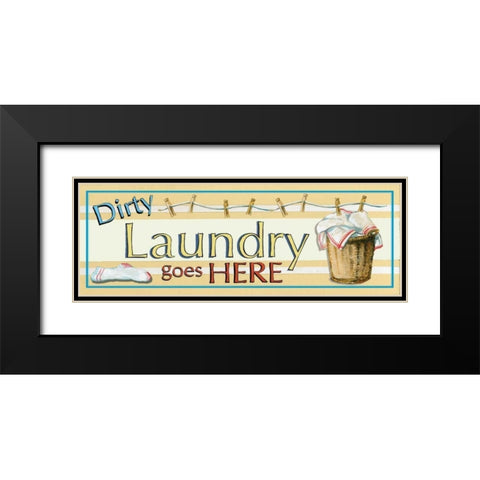 Dirty Laundry Black Modern Wood Framed Art Print with Double Matting by Gorham, Gregory