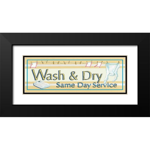 Wash and Dry Black Modern Wood Framed Art Print with Double Matting by Gorham, Gregory