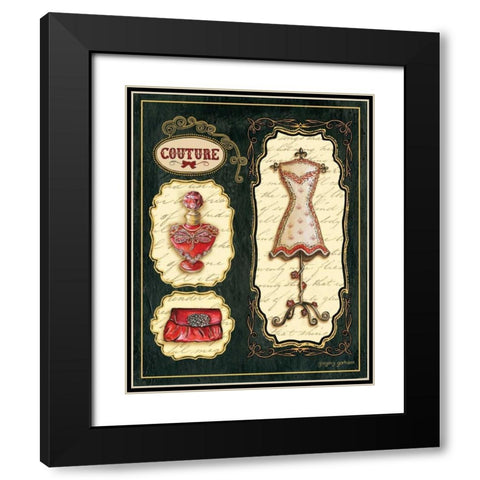 Paris Boutique En Rouge II Black Modern Wood Framed Art Print with Double Matting by Gorham, Gregory