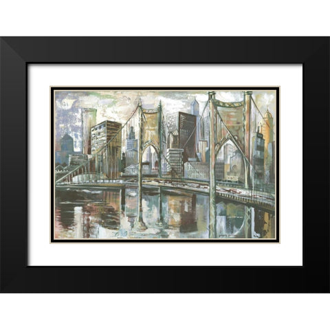 Cityscape I Black Modern Wood Framed Art Print with Double Matting by Gorham, Gregory