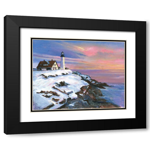 Winters Light Black Modern Wood Framed Art Print with Double Matting by Gorham, Gregory