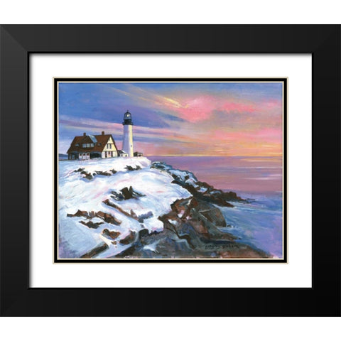 Winters Light Black Modern Wood Framed Art Print with Double Matting by Gorham, Gregory