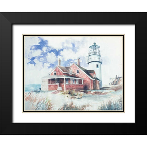 Cape Cod Light House Black Modern Wood Framed Art Print with Double Matting by Gorham, Gregory