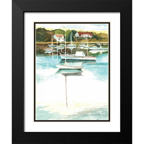 Wychmere Harbor Black Modern Wood Framed Art Print with Double Matting by Gorham, Gregory