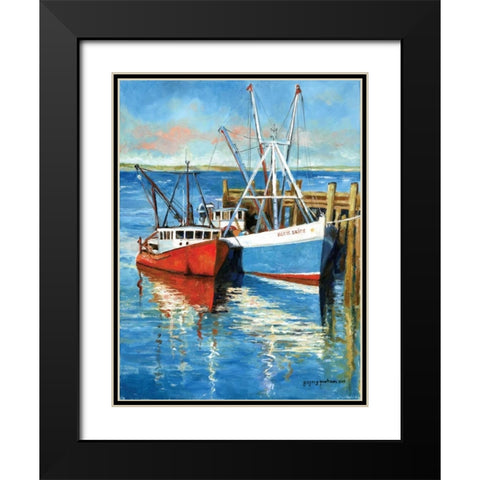 Blue Skies Black Modern Wood Framed Art Print with Double Matting by Gorham, Gregory