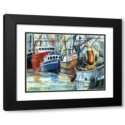 Fleet Motif I Black Modern Wood Framed Art Print with Double Matting by Gorham, Gregory