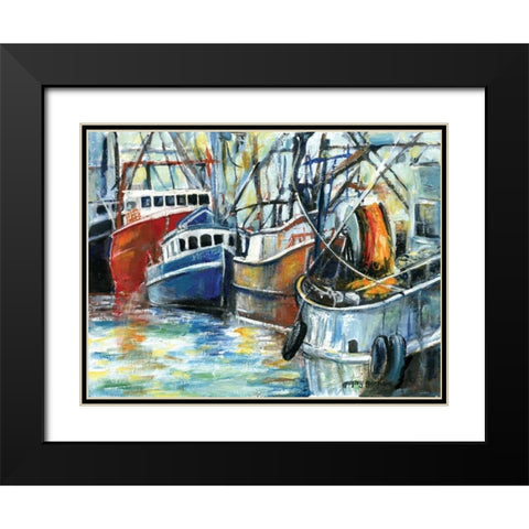 Fleet Motif I Black Modern Wood Framed Art Print with Double Matting by Gorham, Gregory