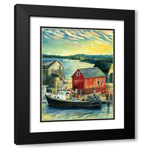 Summer Dawn Black Modern Wood Framed Art Print with Double Matting by Gorham, Gregory