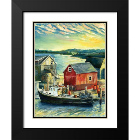 Summer Dawn Black Modern Wood Framed Art Print with Double Matting by Gorham, Gregory
