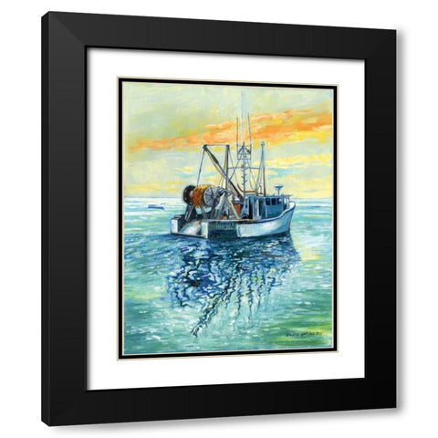 Sun Rise Black Modern Wood Framed Art Print with Double Matting by Gorham, Gregory