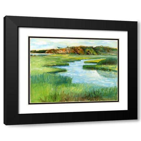 Cape Cod Salt Marsh Black Modern Wood Framed Art Print with Double Matting by Gorham, Gregory