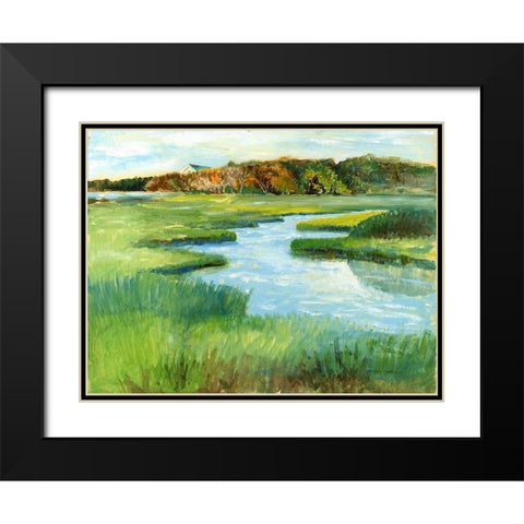 Cape Cod Salt Marsh Black Modern Wood Framed Art Print with Double Matting by Gorham, Gregory