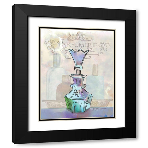 French Perfume Motif I Black Modern Wood Framed Art Print with Double Matting by Gorham, Gregory