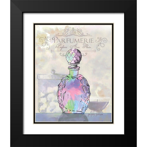 French Perfume Motif II Black Modern Wood Framed Art Print with Double Matting by Gorham, Gregory