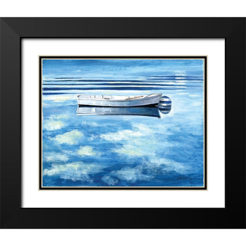 Skiff Black Modern Wood Framed Art Print with Double Matting by Gorham, Gregory