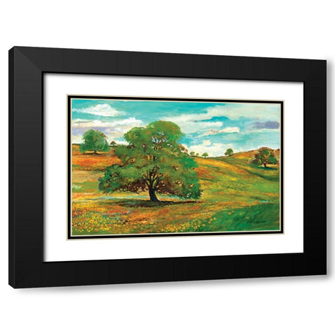 Wild Poppy Landscape I Black Modern Wood Framed Art Print with Double Matting by Gorham, Gregory