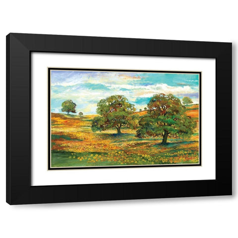 Wild Poppy Landscape II Black Modern Wood Framed Art Print with Double Matting by Gorham, Gregory