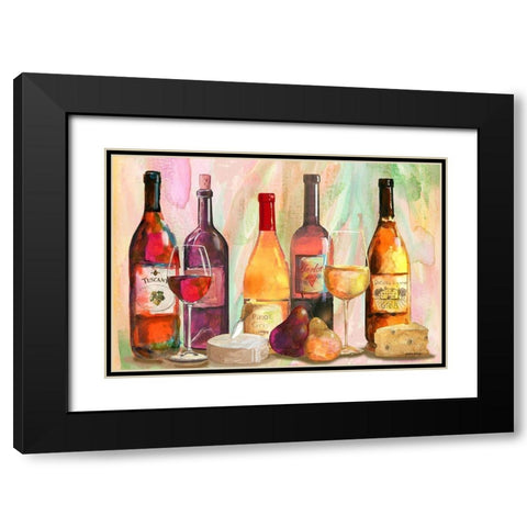 Table Wines III Black Modern Wood Framed Art Print with Double Matting by Gorham, Gregory