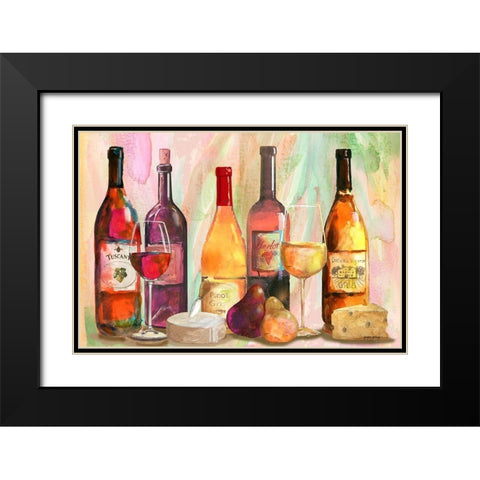 Table Wines III Black Modern Wood Framed Art Print with Double Matting by Gorham, Gregory