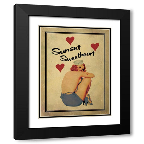 Sunset Sweetheart Black Modern Wood Framed Art Print with Double Matting by Giacopelli, Jason