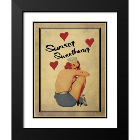 Sunset Sweetheart Black Modern Wood Framed Art Print with Double Matting by Giacopelli, Jason