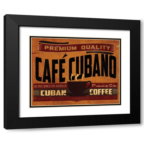 Cuban Coffee Black Modern Wood Framed Art Print with Double Matting by Giacopelli, Jason
