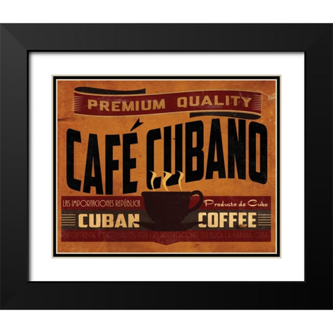Cuban Coffee Black Modern Wood Framed Art Print with Double Matting by Giacopelli, Jason
