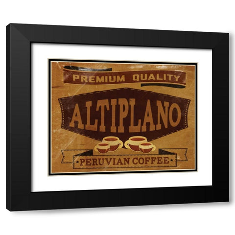 Peruvian Coffee Black Modern Wood Framed Art Print with Double Matting by Giacopelli, Jason