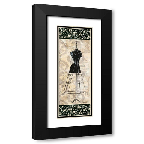 Dress Form Panel I Black Modern Wood Framed Art Print with Double Matting by Guinn, Katie