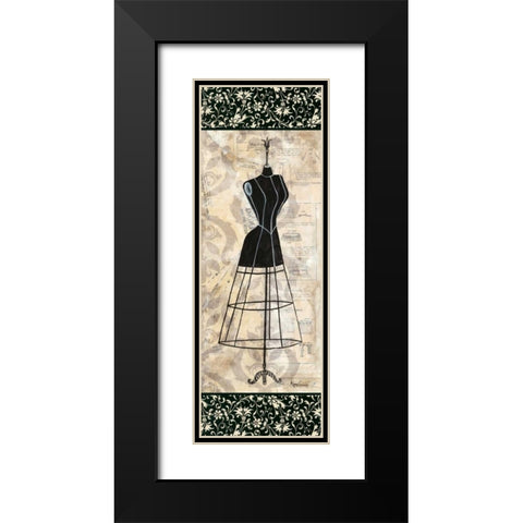 Dress Form Panel I Black Modern Wood Framed Art Print with Double Matting by Guinn, Katie